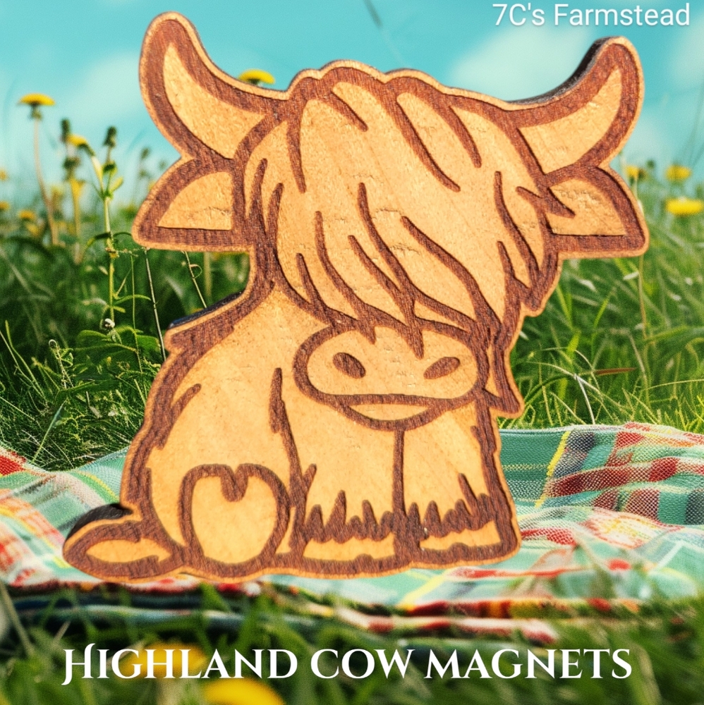 🪵Highland Cow Magnet